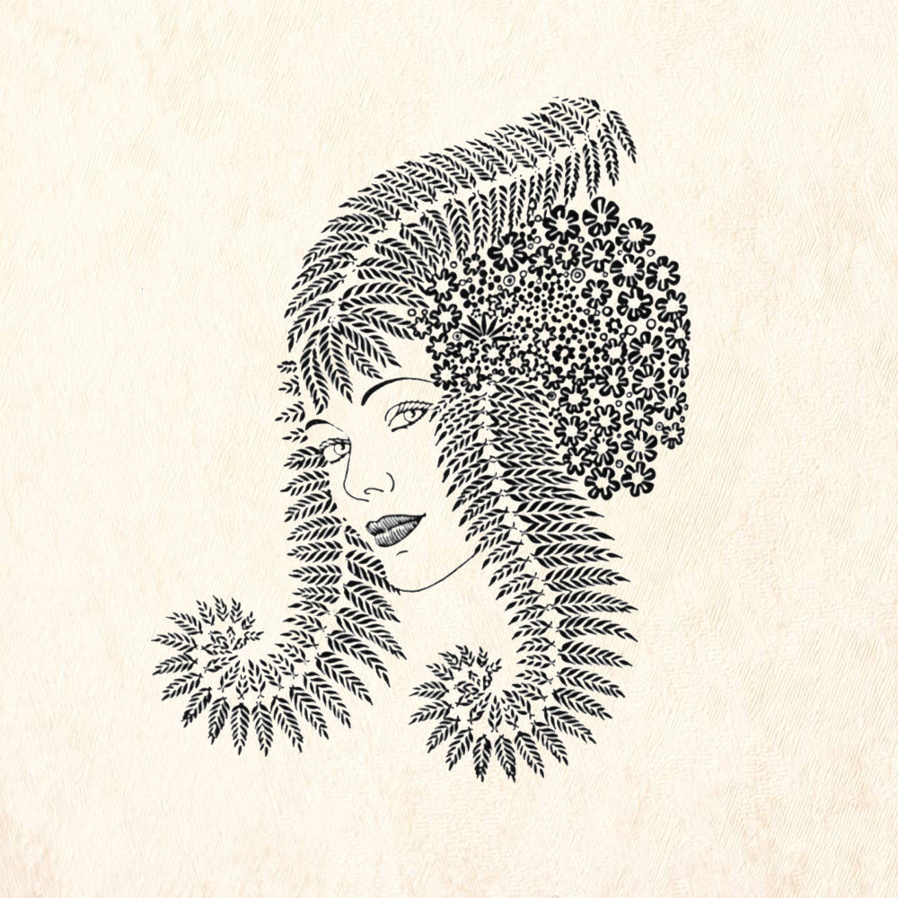 StampaFe Bella Verde Botanical Rubber Art Stamp