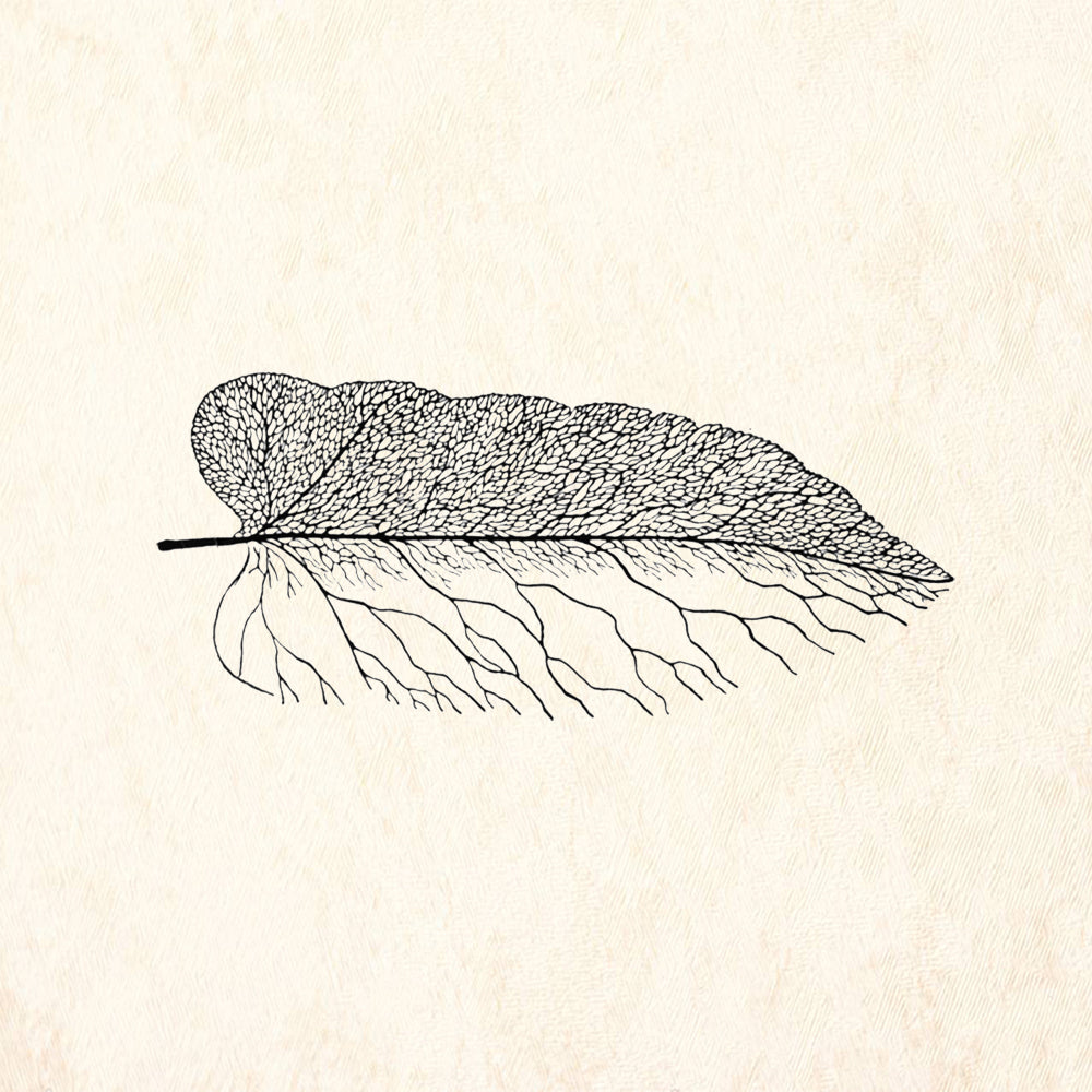 StampaFe Winter Leaf Botanical Rubber Art Stamp