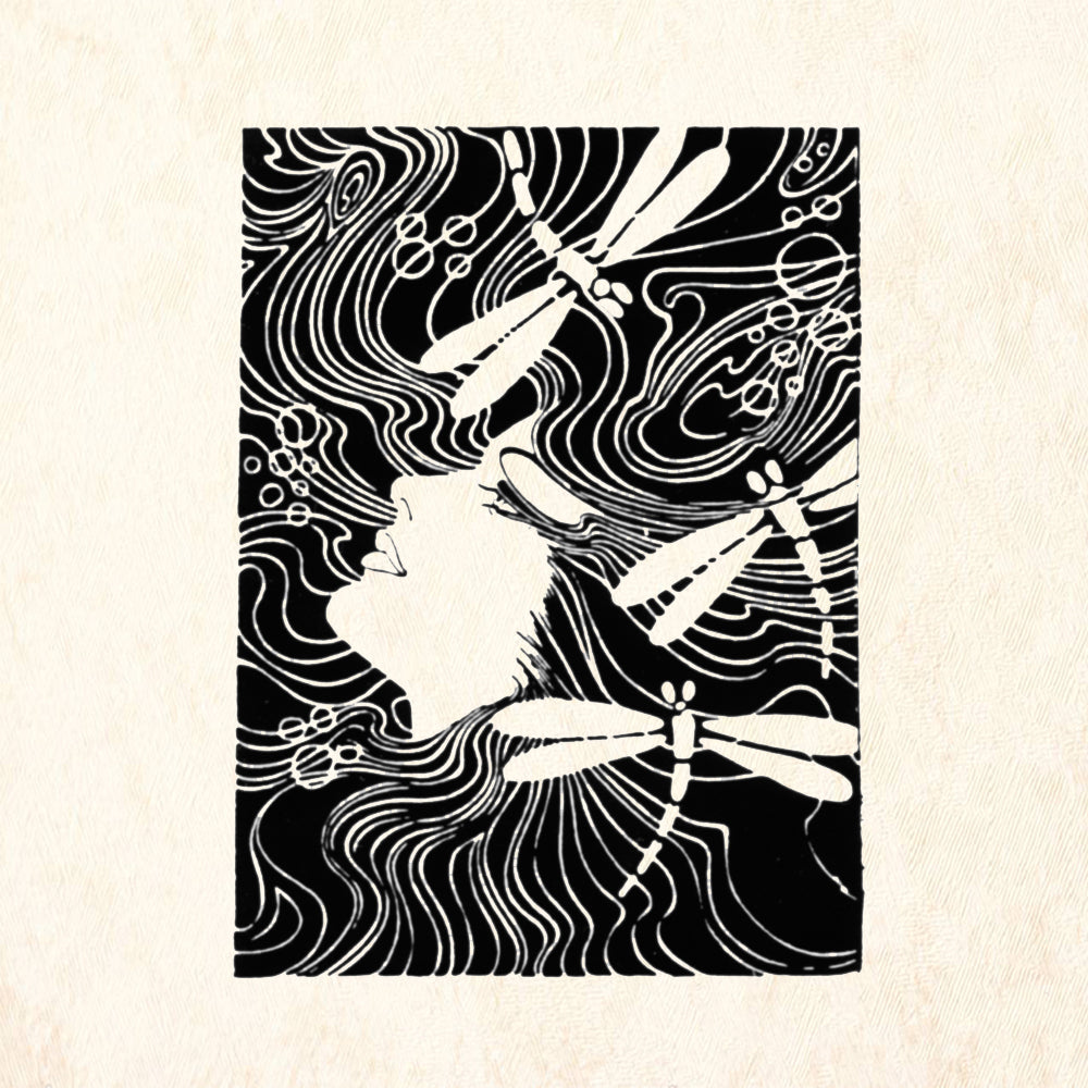 StampaFe Dragonfly Lady Mixed Media Rubber Art Stamp