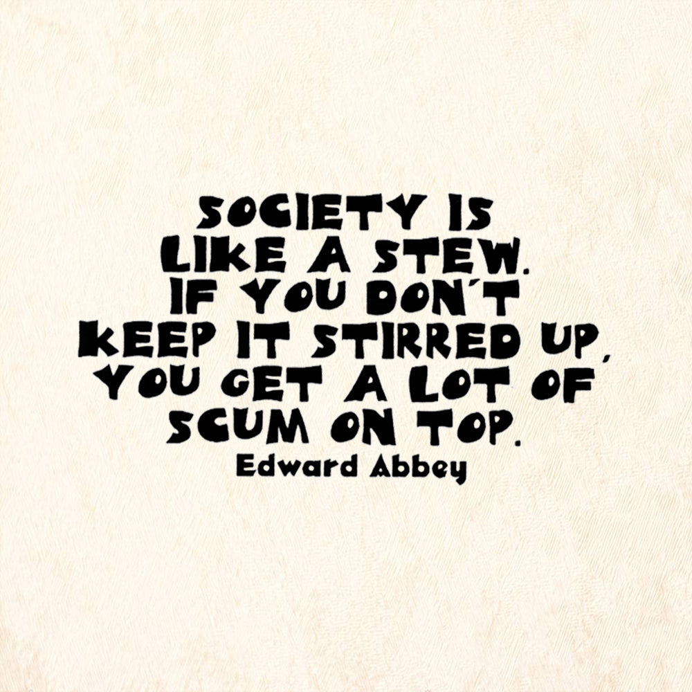 StampaFe Society Is Like A Stew If You Don't Keep It Stirred Up Rubber Art Stamp