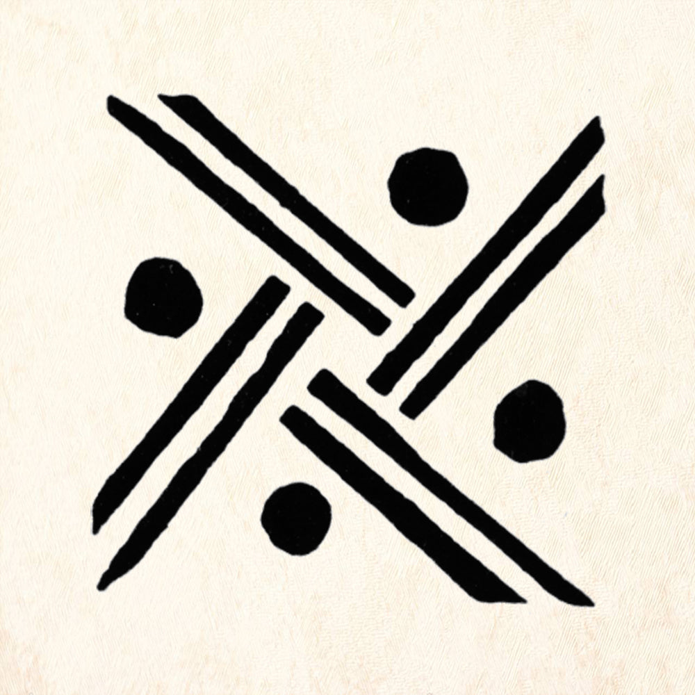 StampaFe Crossed Lines and Dots Rubber Art Stamp