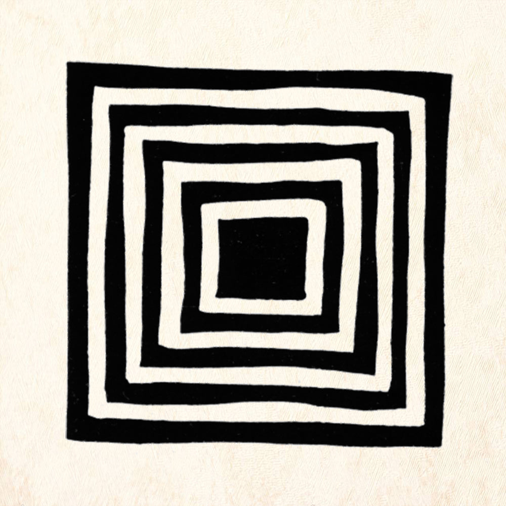 StampaFe Concentric Square Rubber Art Stamp