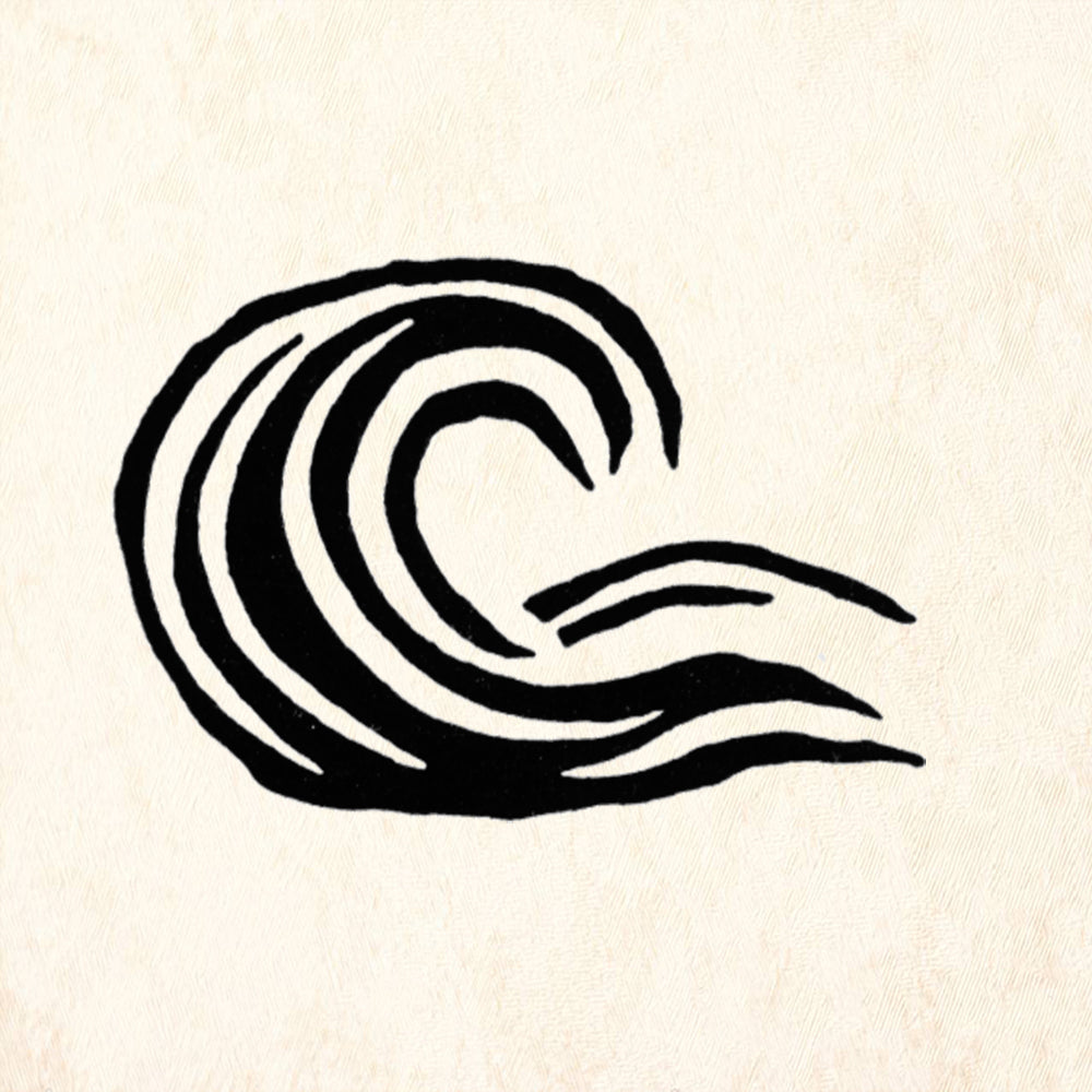 StampaFe Curling Ocean Wave Rubber Art Stamp