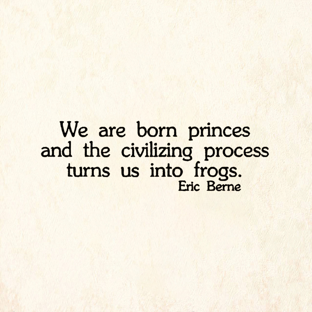 StampaFe Frogs Eric Berne Quote Rubber Art Stamp