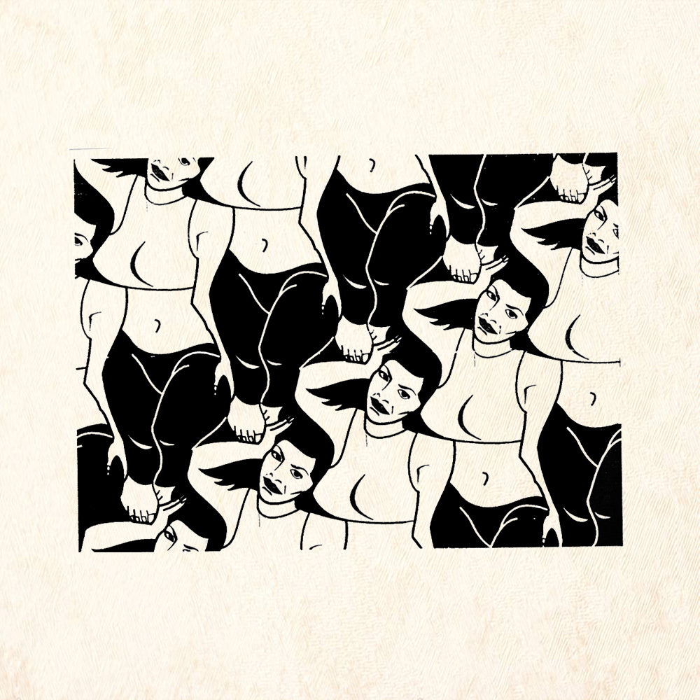 StampaFe Reclining Woman Small Mixed Media Rubber Art Stamp