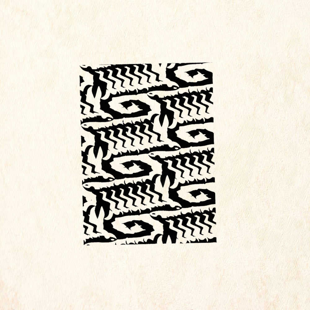StampaFe Lizard Skin Small Tribal Rubber Art Stamp