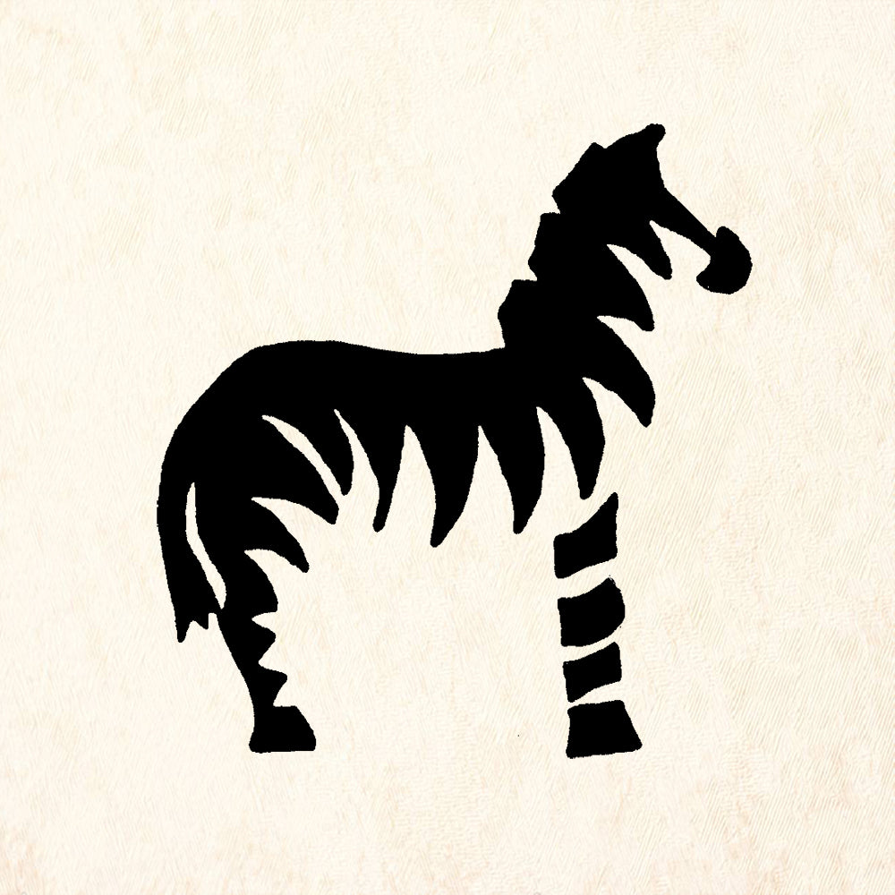 StampaFe Zebra Mixed Media Rubber Art Stamp