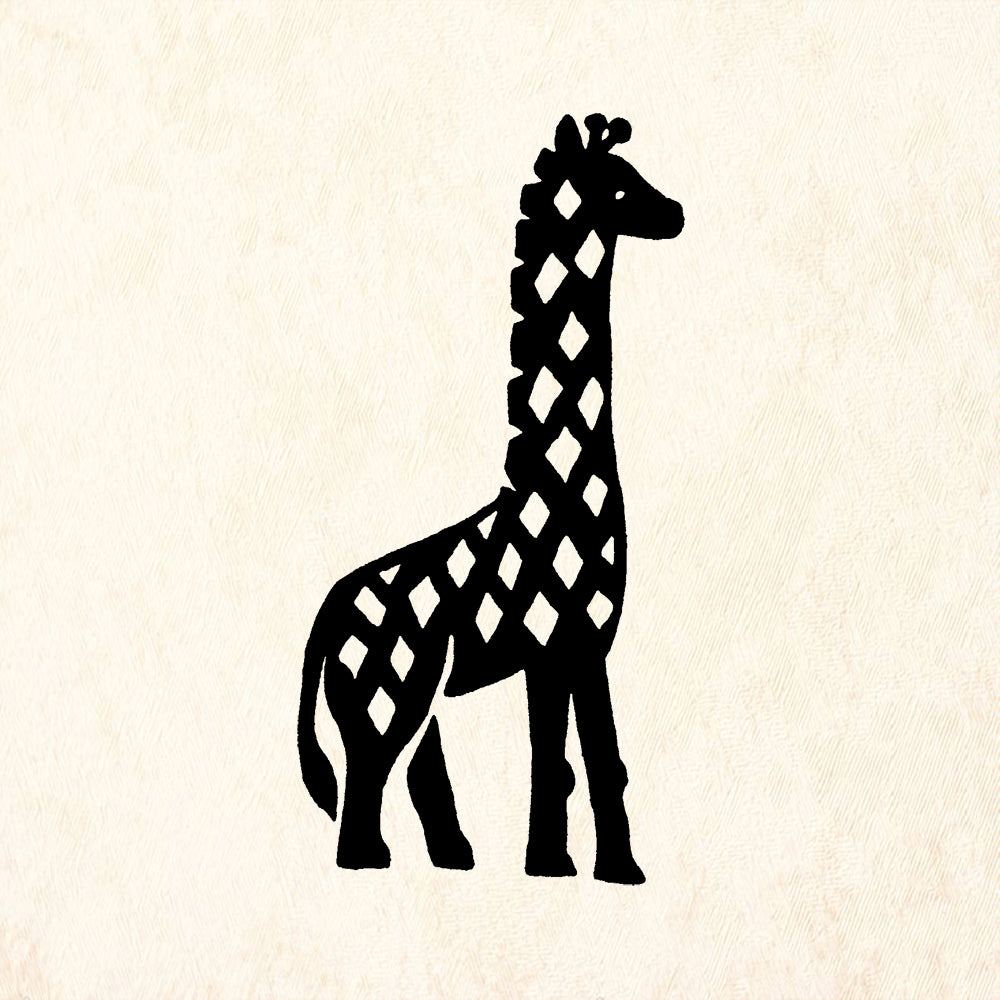 StampaFe Giraffe Mixed Media Rubber Art Stamp