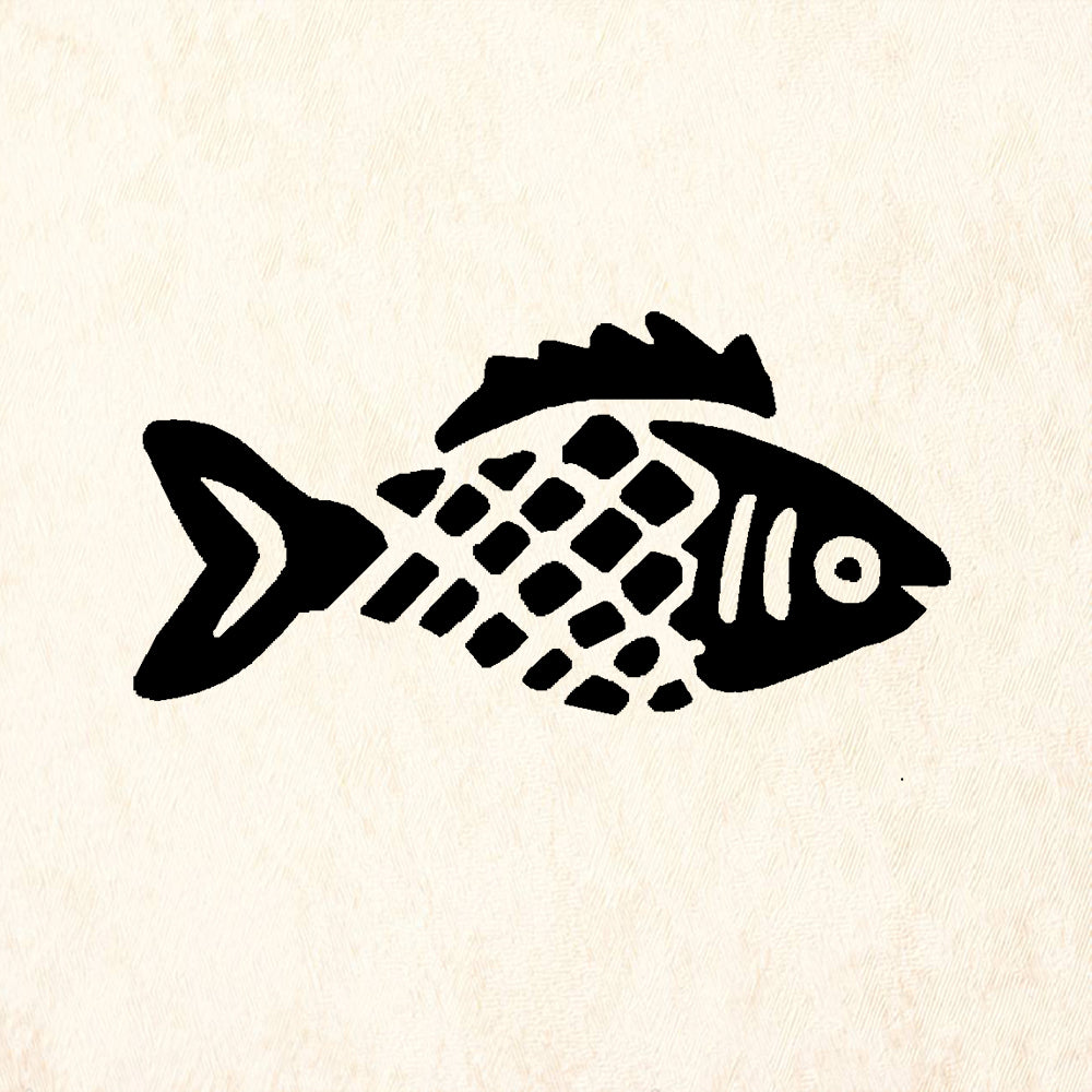 StampaFe Diamond Fish Mixed Media Rubber Art Stamp
