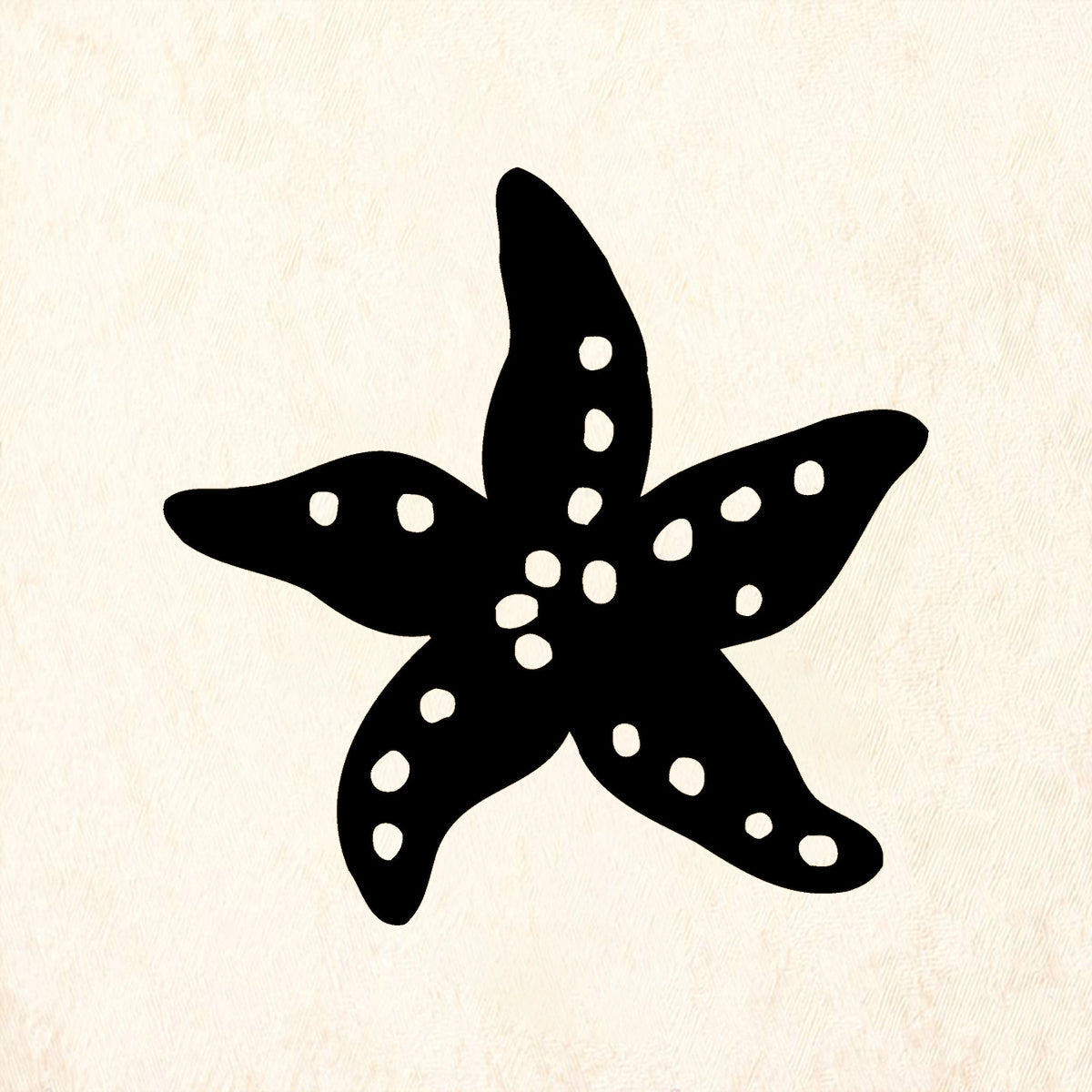 StampaFe Starfish Solid Spotted Rubber Art Stamp