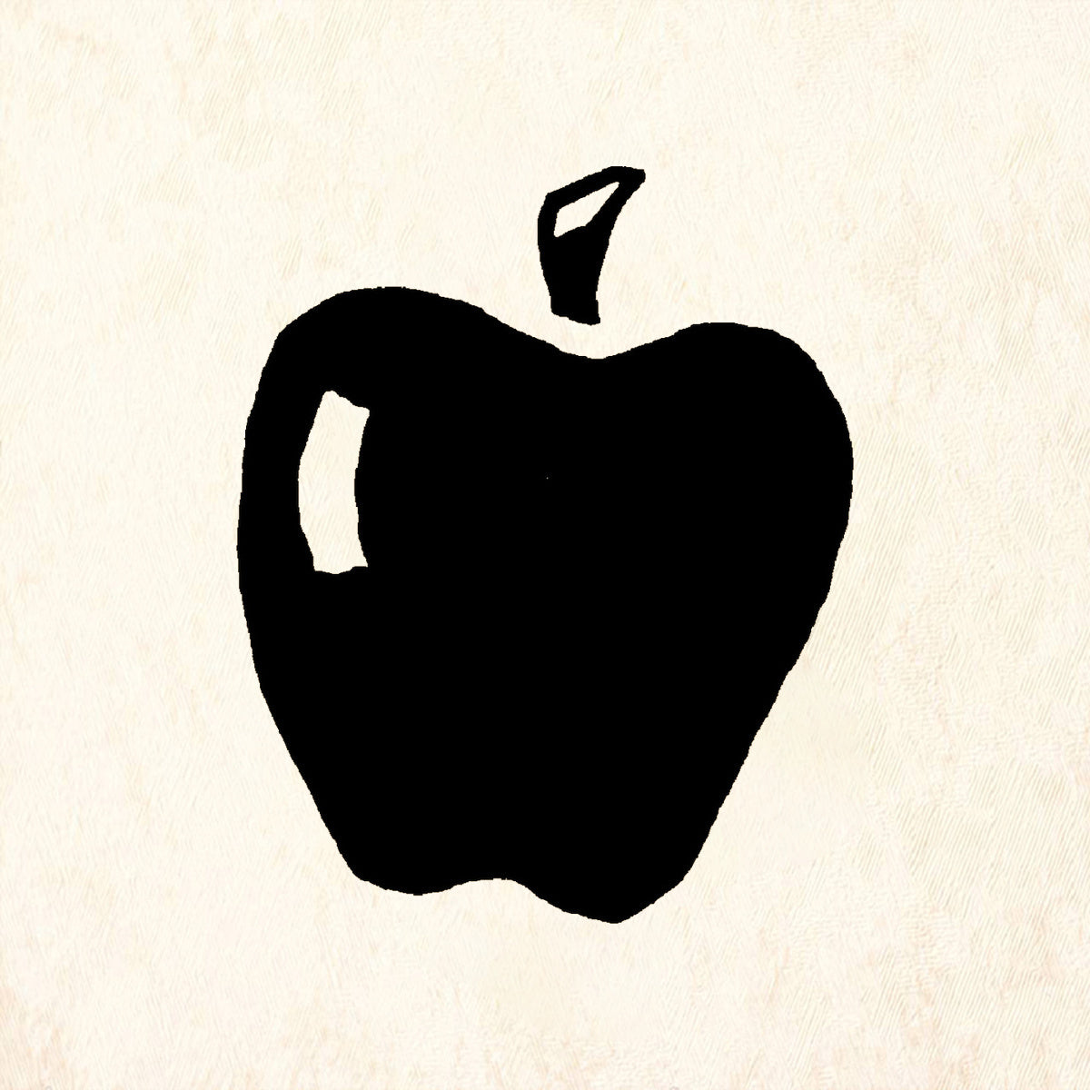 StampaFe Large Apple Solid Fruit Rubber Art Stamp