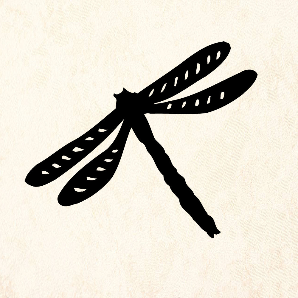 StampaFe Dragonfly Black Mixed Media Rubber Art Stamp