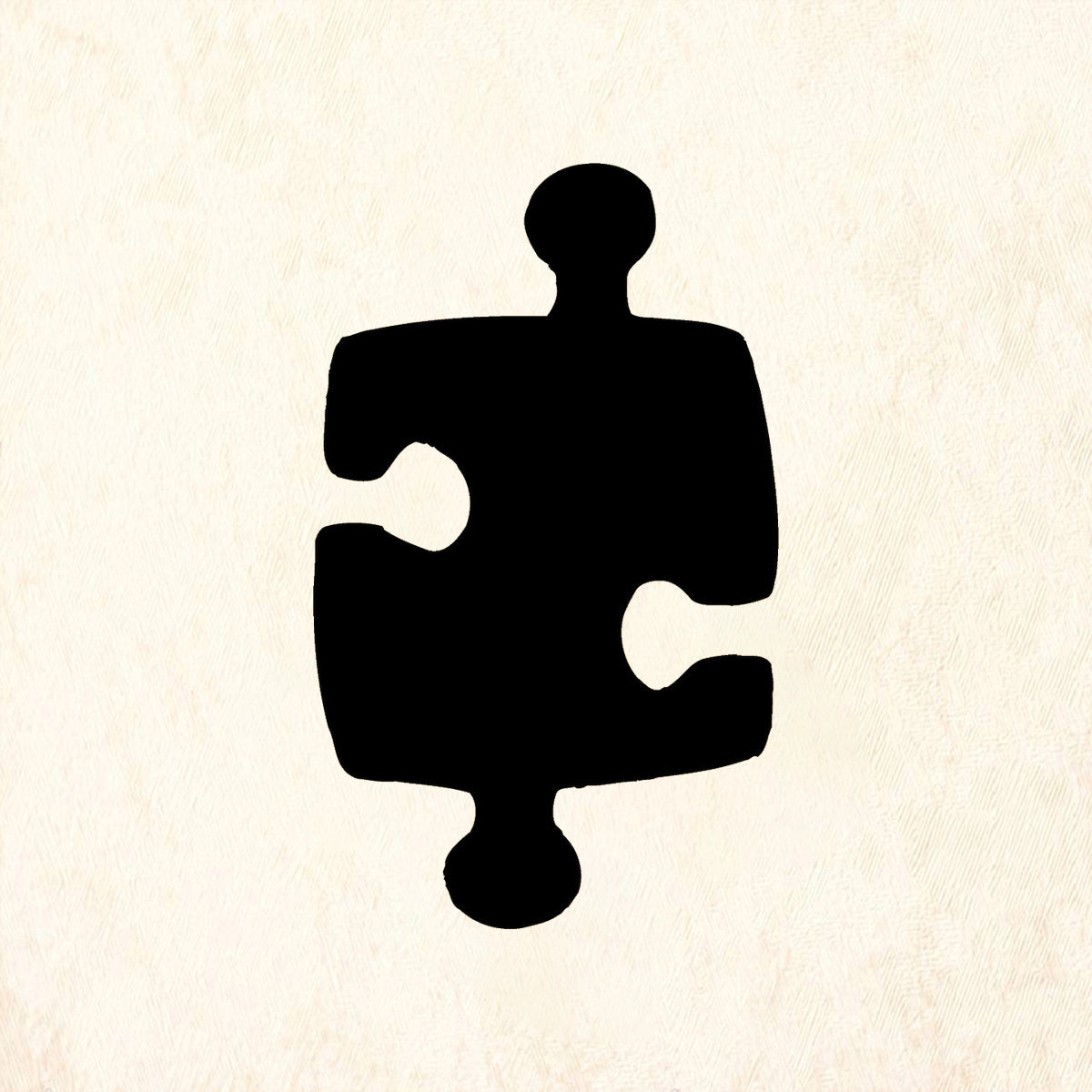 StampaFe Solid Puzzle Piece Rubber Art Stamp