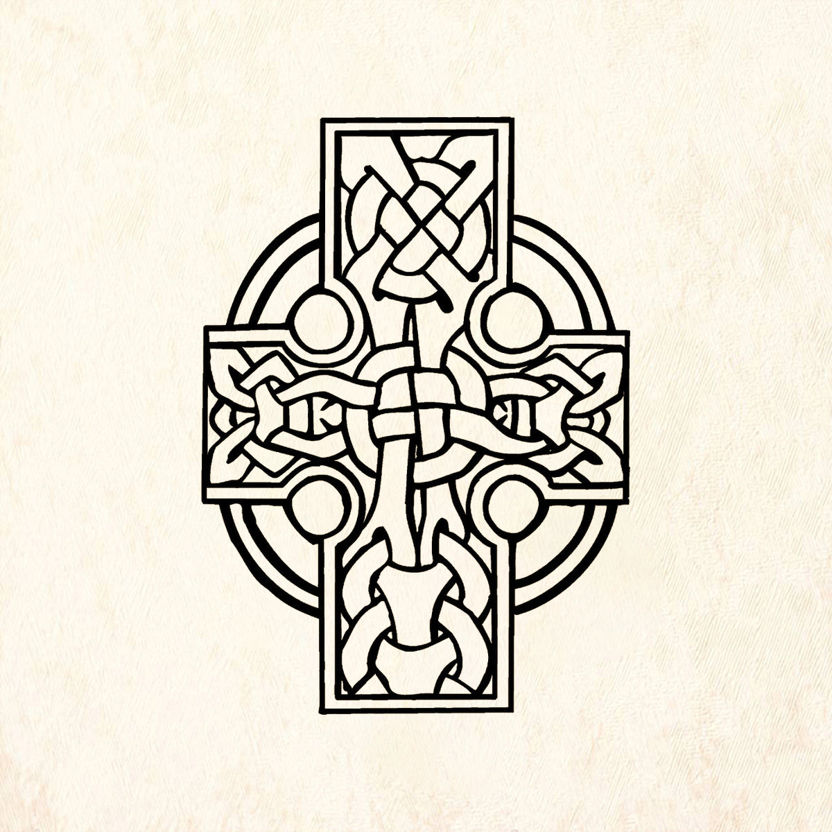 StampaFe Large Celtic Cross Knotwork Rubber Art Stamp