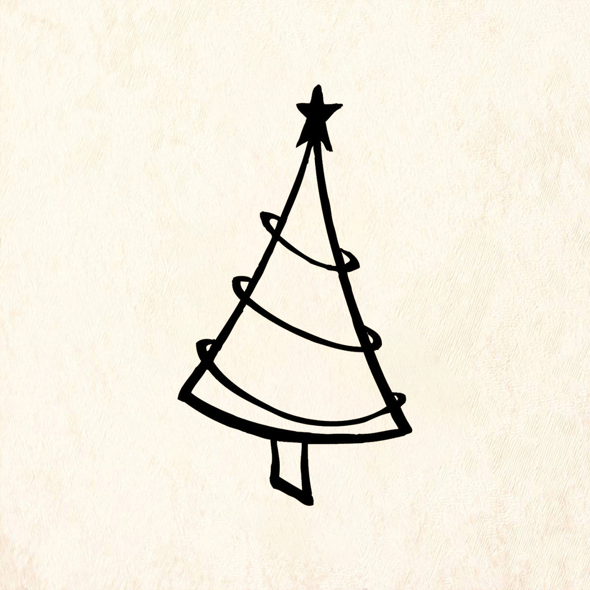 StampaFe Jetson Tree Retro Rubber Art Stamp