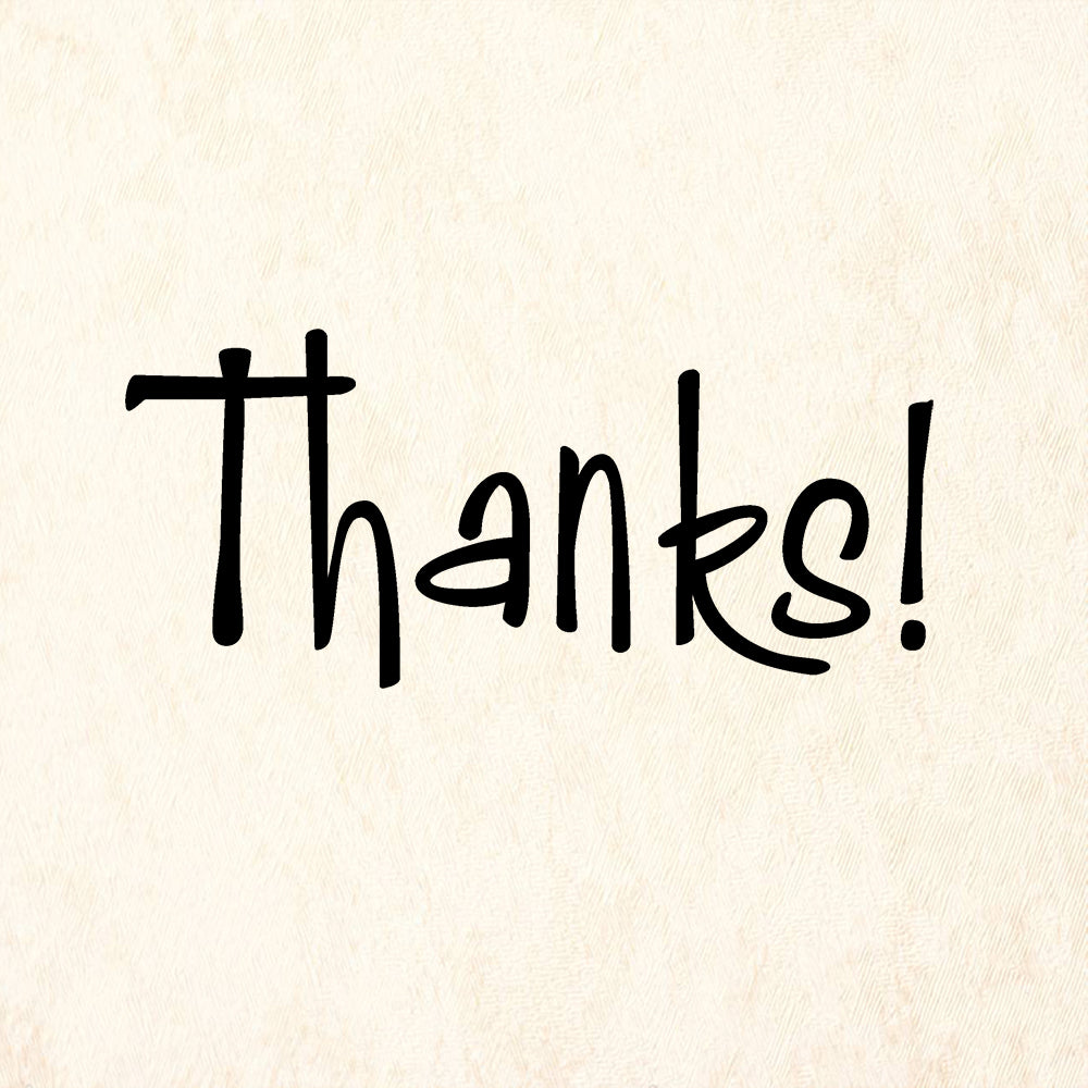 StampaFe Thanks! Card Making Rubber Art Stamp