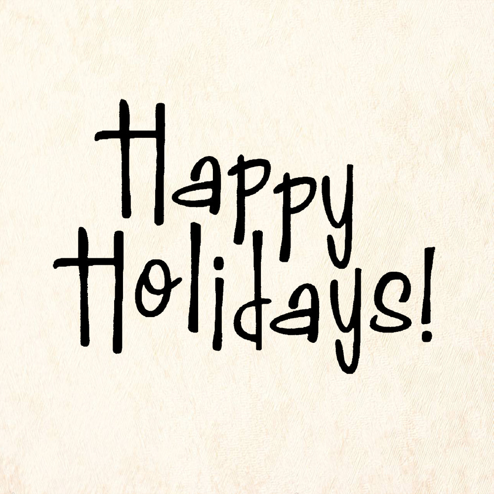 StampaFe Happy Holidays Holiday Rubber Art Stamp
