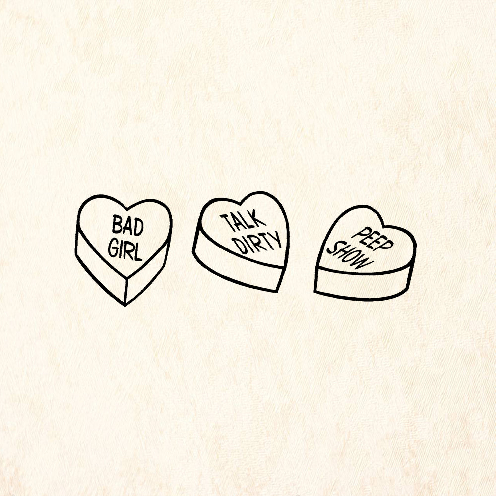 StampaFe Conversation Heart Border Card Making Rubber Art Stamp