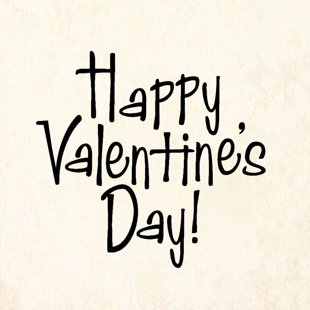 StampaFe Happy Valentine's Day! Rubber Art Stamp