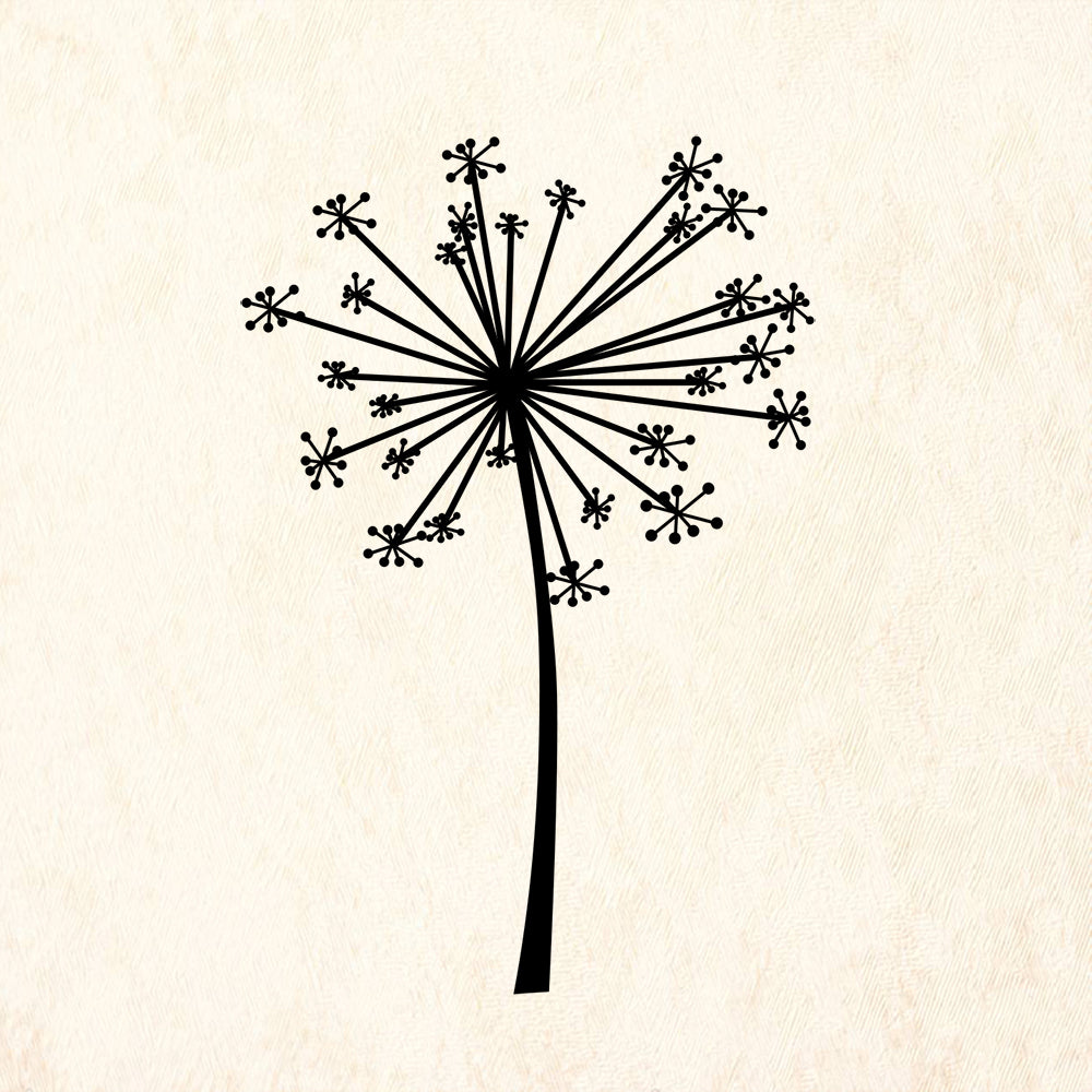 StampaFe Dandilion Botanical Rubber Art Stamp