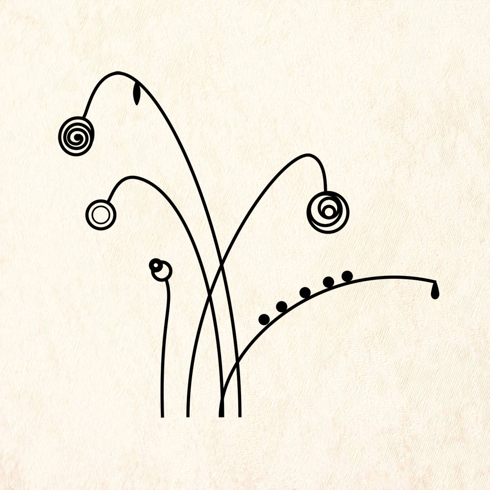 StampaFe In the Weeds Botanical Rubber Art Stamp
