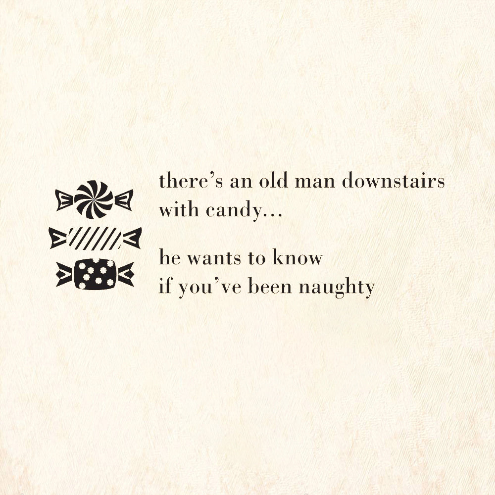 StampaFe There's An Old Man Downstairs With Candy Halloween Rubber Art Stamp