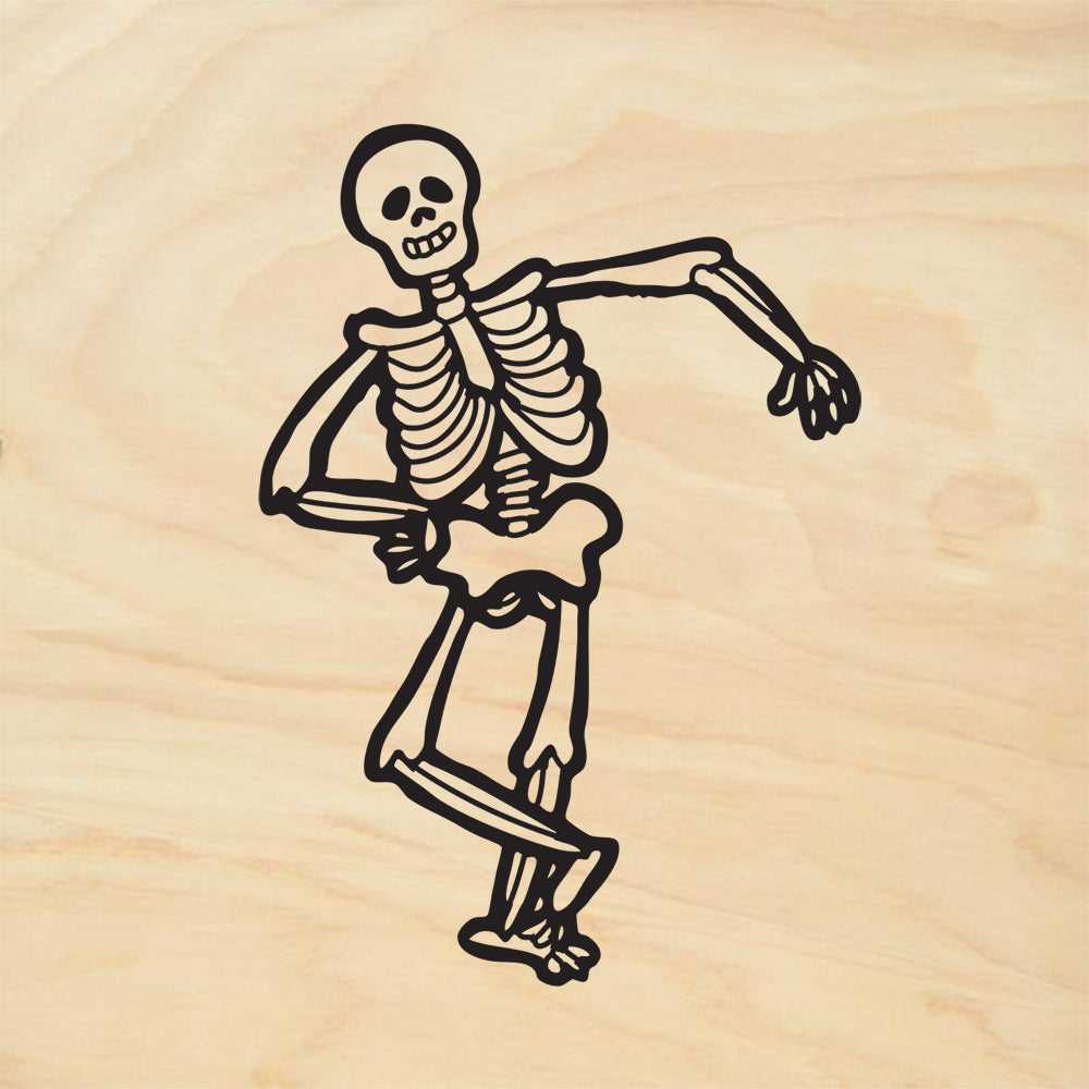 StampaFe Dancing Skeleton Halloween Rubber Art Stamp