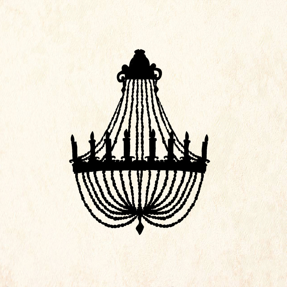 StampaFe Beaded Chandelier Rubber Art Stamp