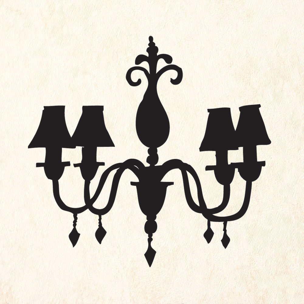 StampaFe Chandelier with Shades Rubber Art Stamp