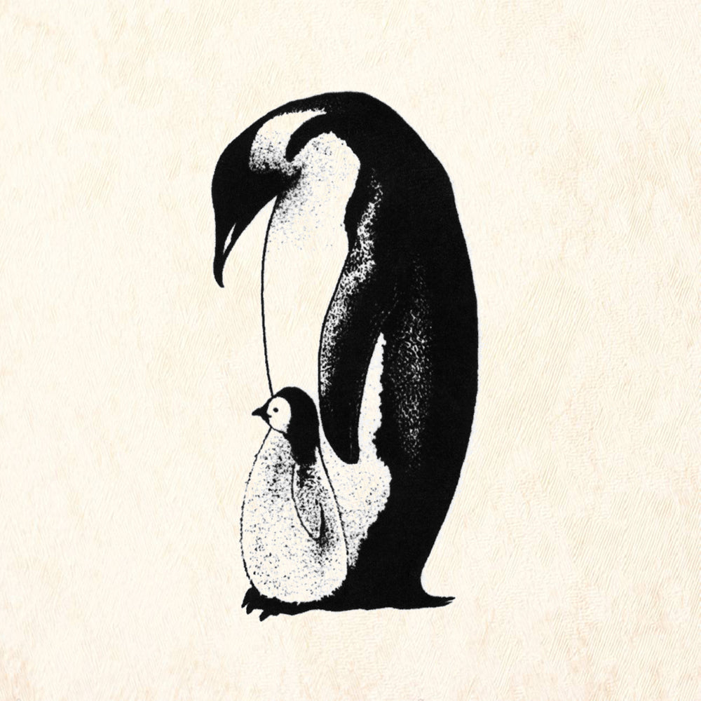 StampaFe Penguin and Chick Winter Rubber Art Stamp