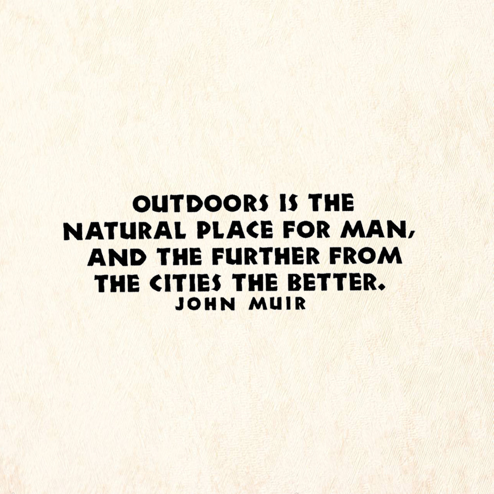 StampaFe Outdoors Qoute by John Muir Rubber Art Stamp