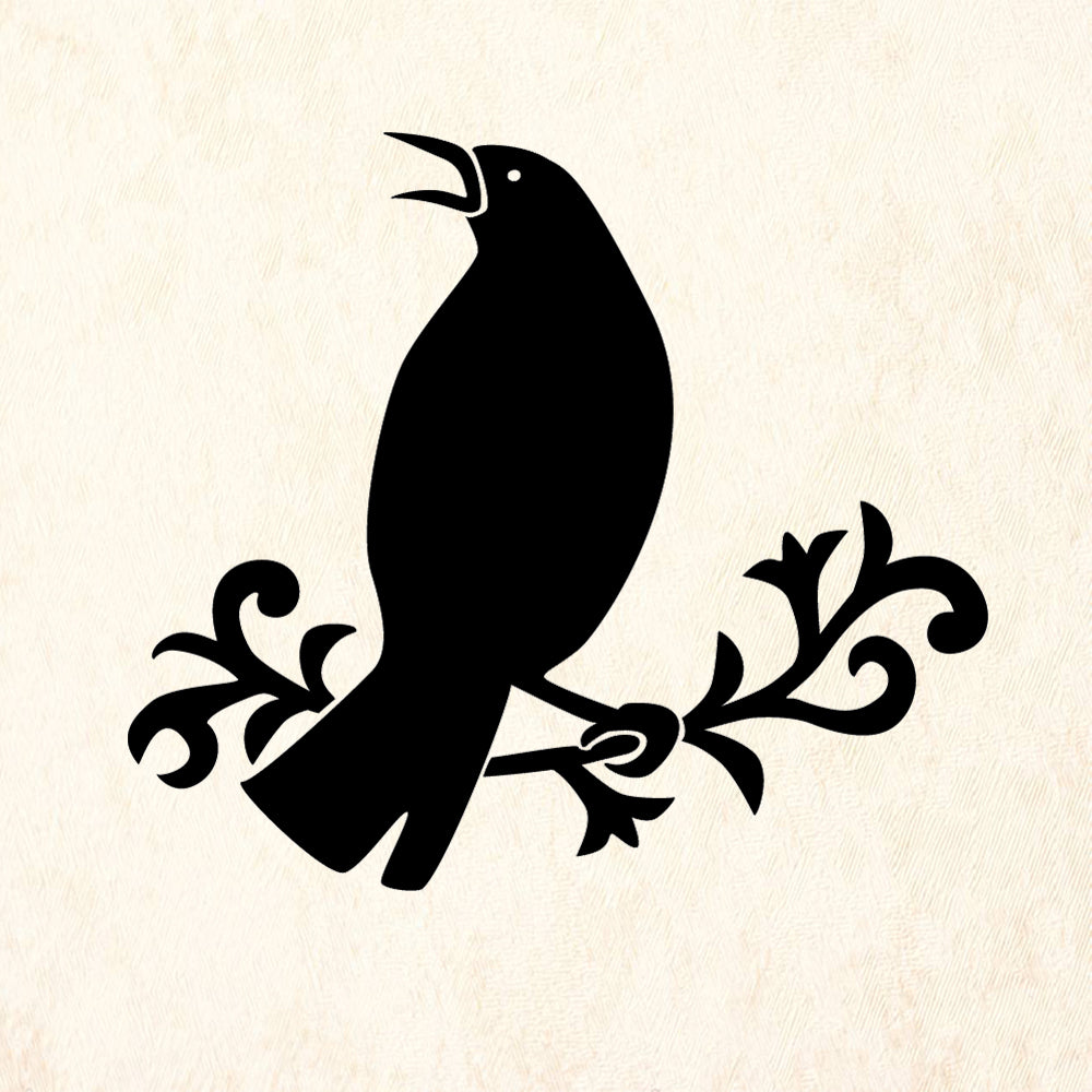 StampaFe Crow Mixed Media Rubber Art Stamp