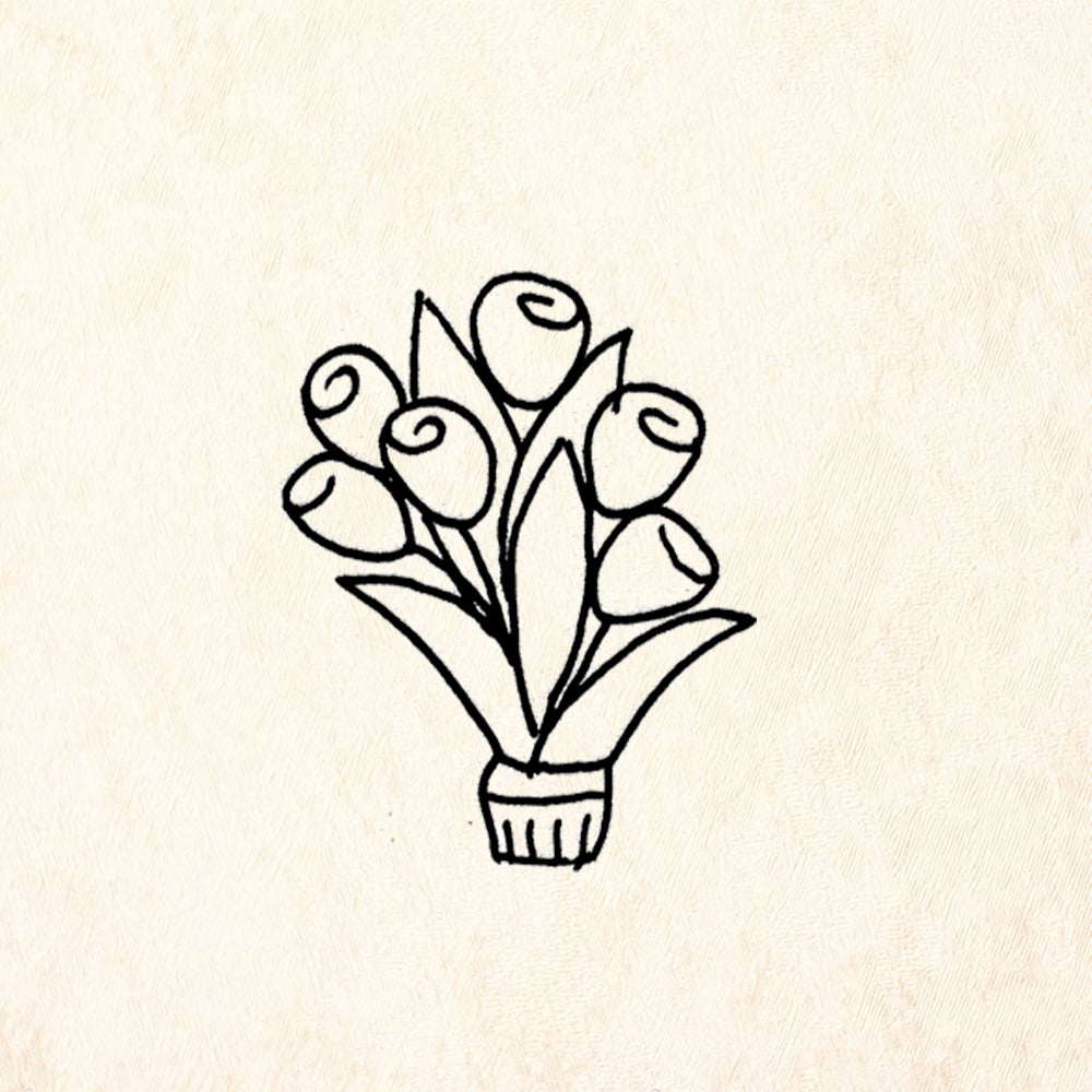 StampaFe Bouquet Floral Rubber Art Stamp