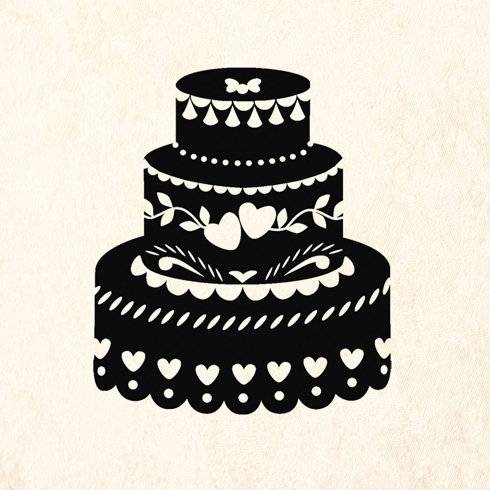 StampaFe Cake Card Making Rubber Art Stamp
