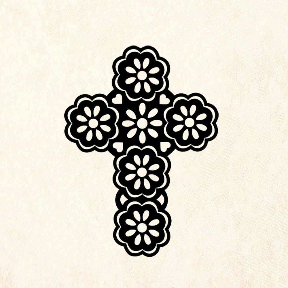 StampaFe Daisy Cross Day of the Dead Rubber Art Stamp