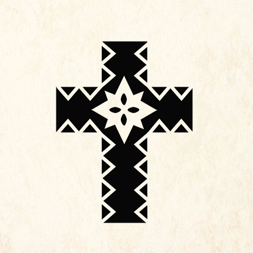 StampaFe Triangle Cross Southwestern Rubber Art Stamp