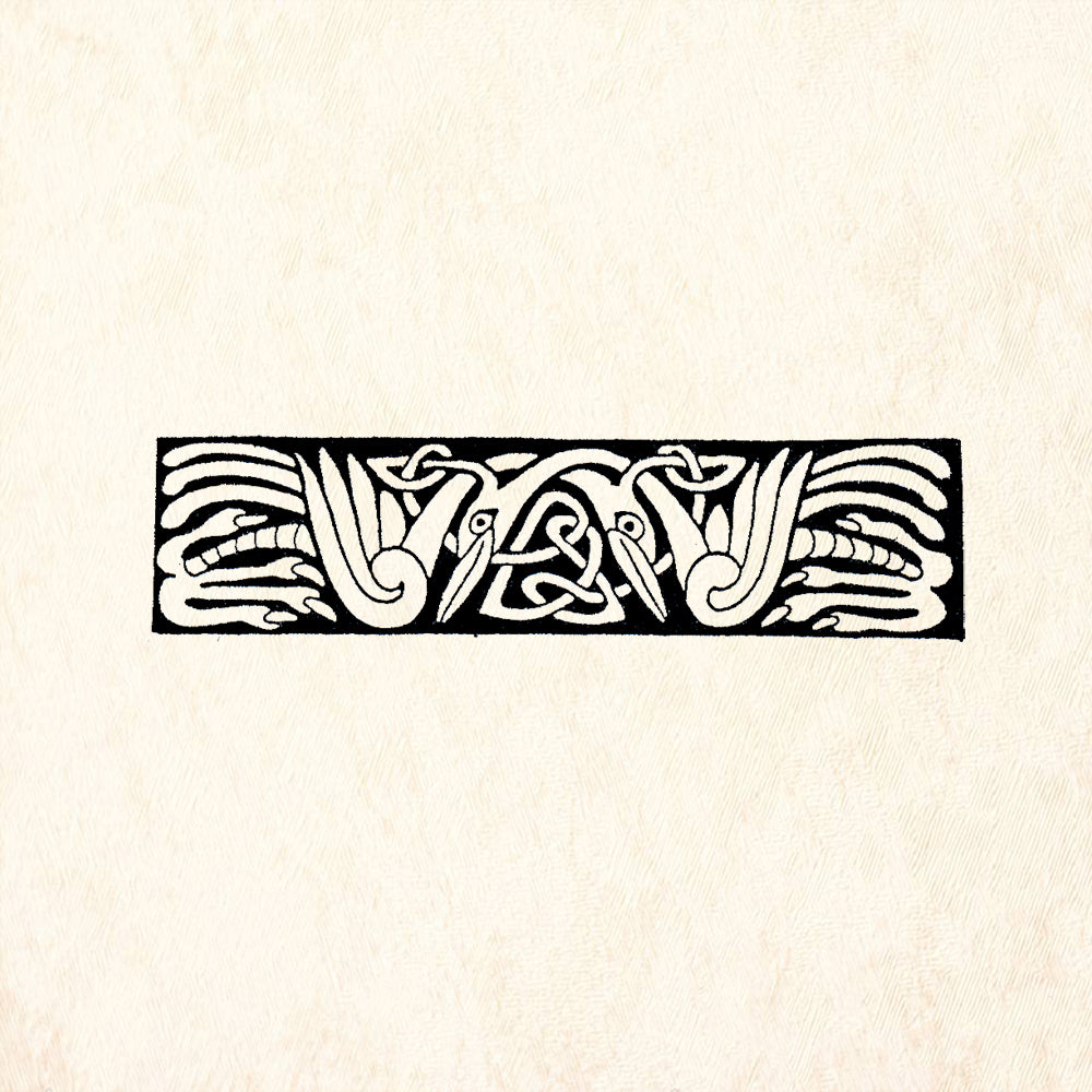 StampaFe Celtic bird border Celtic Rubber Art Stamp