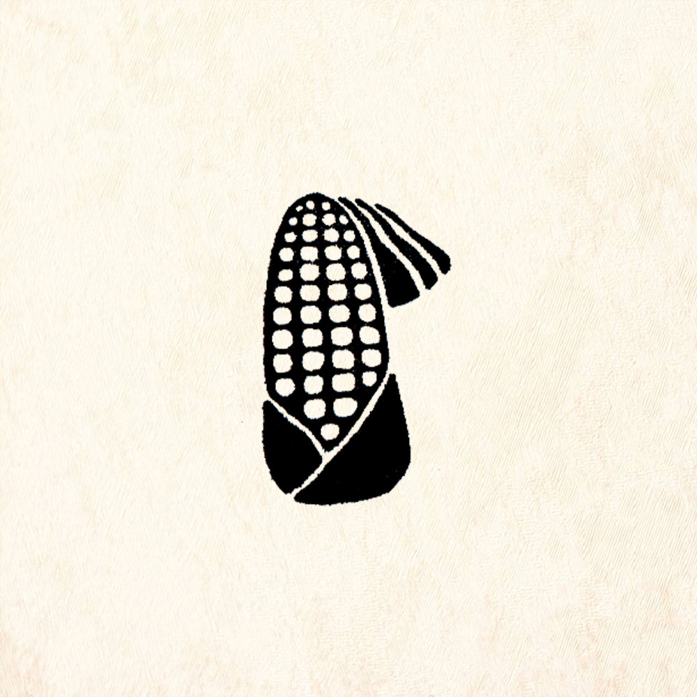 StampaFe Corn, ear Botanical Rubber Art Stamp
