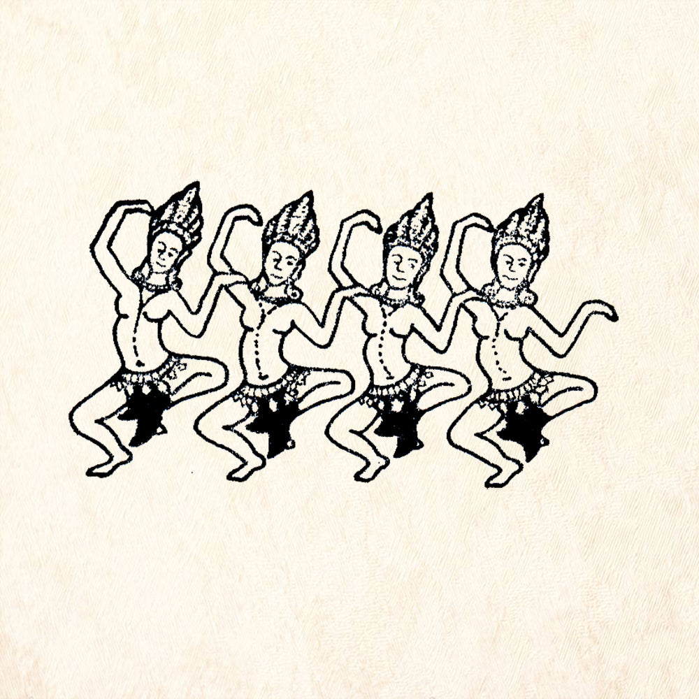 StampaFe Dancing Apsaras Goddess Rubber Art Stamp