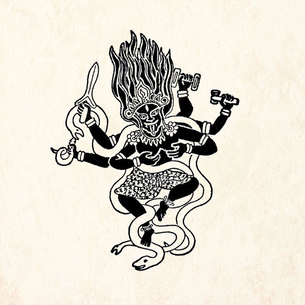 StampaFe Kali Dancing Goddess Rubber Art Stamp