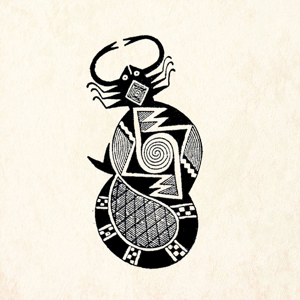 StampaFe Mimbres Scorpion Southwestern Rubber Art Stamp