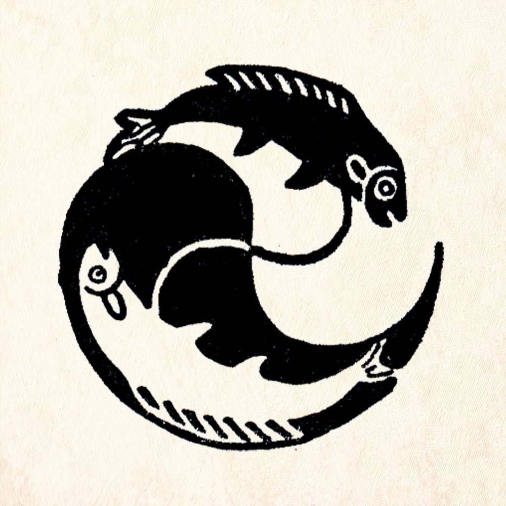 StampaFe Pisces Fish Rubber Art Stamp