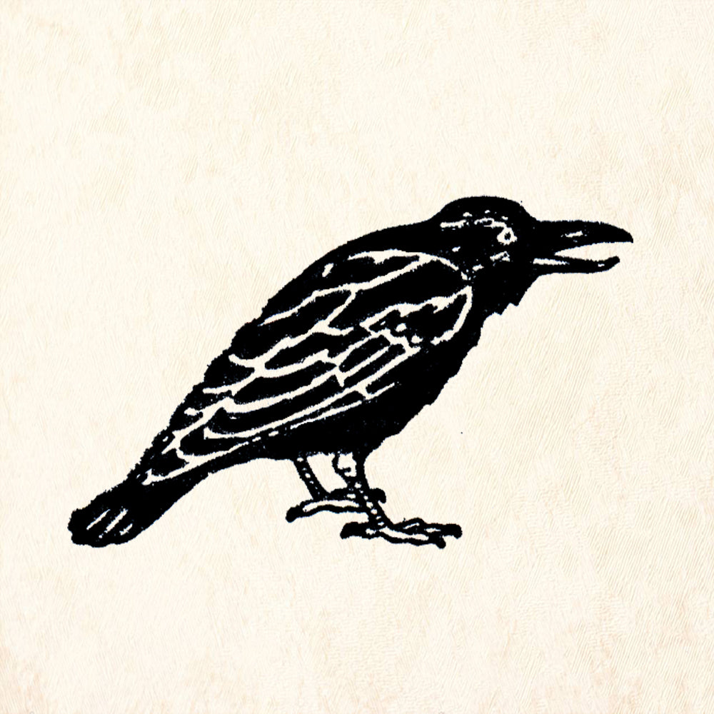 StampaFe Raven Halloween Rubber Art Stamp