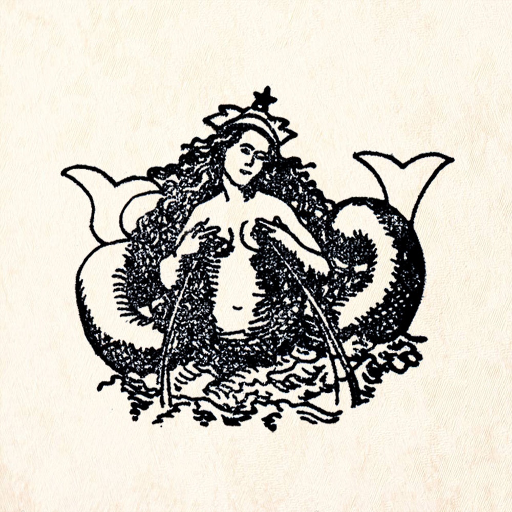 StampaFe Siren Vintage Rubber Art Stamp