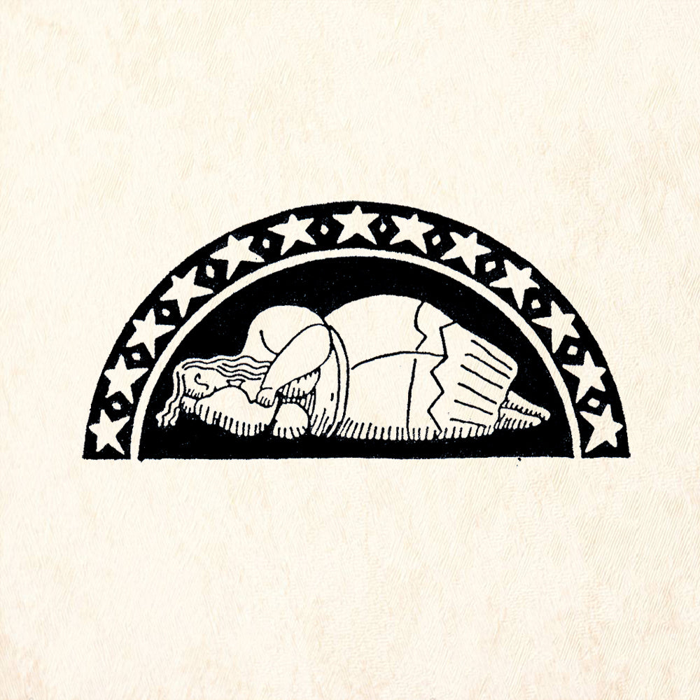 StampaFe Sleeping Lady of Malta Goddess Rubber Art Stamp
