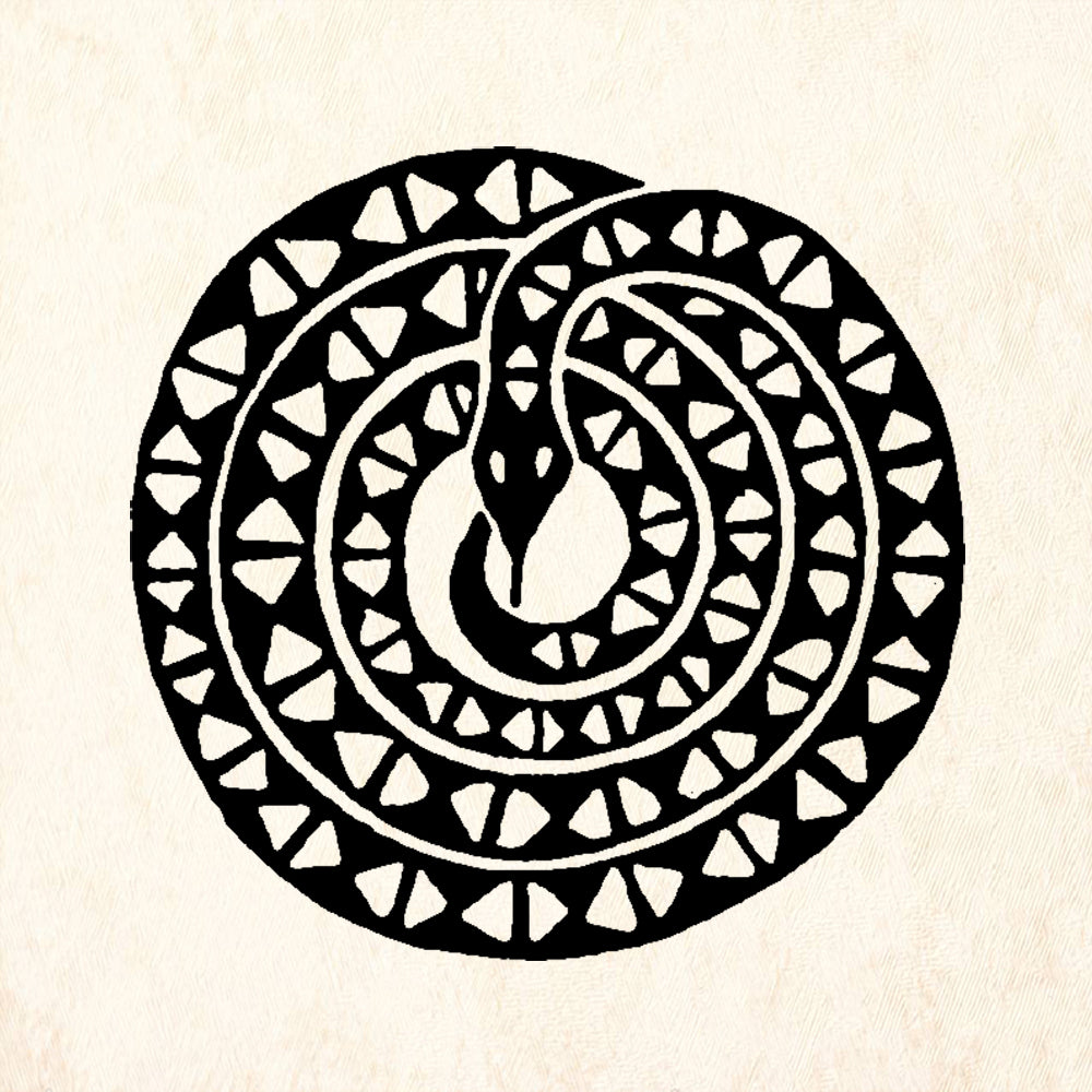 StampaFe Spiral Snake Rubber Art Stamp