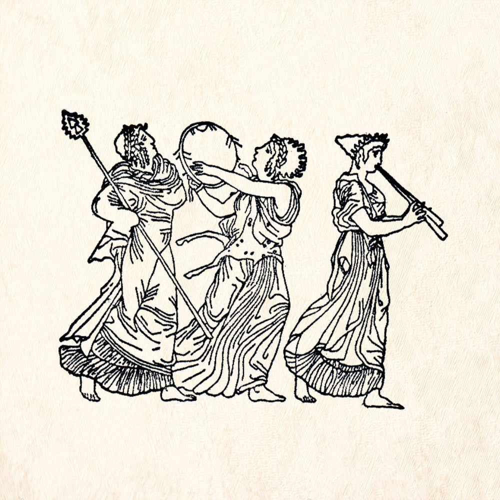 StampaFe Three Greek Women Mythological Rubber Art Stamp