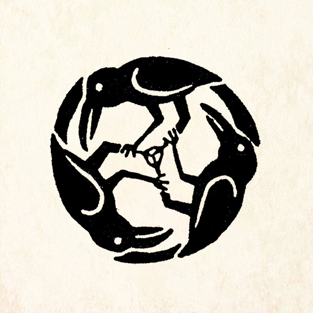 StampaFe Three Ravens Halloween Rubber Art Stamp