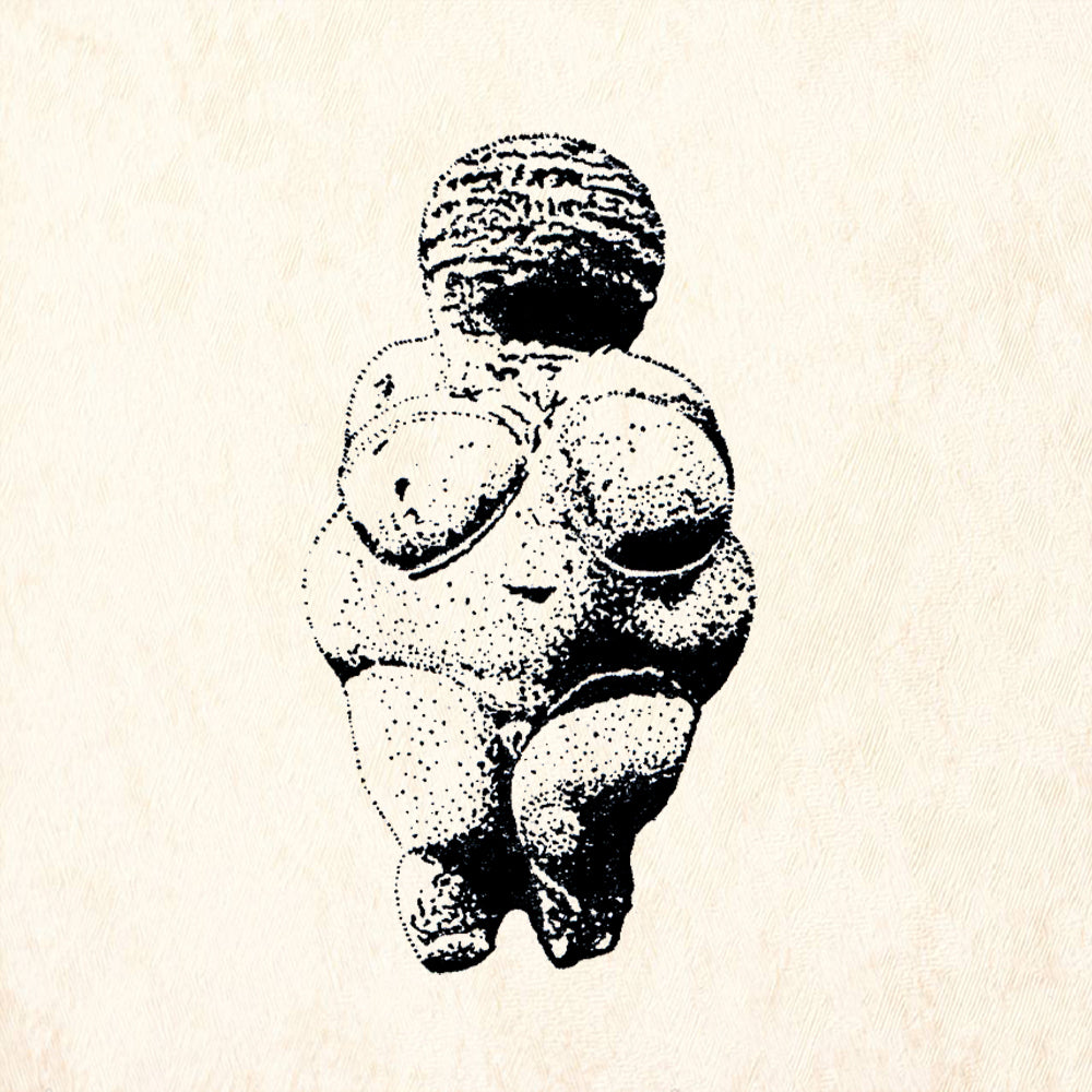 StampaFe Venus of Willendorf front Goddess Rubber Art Stamp