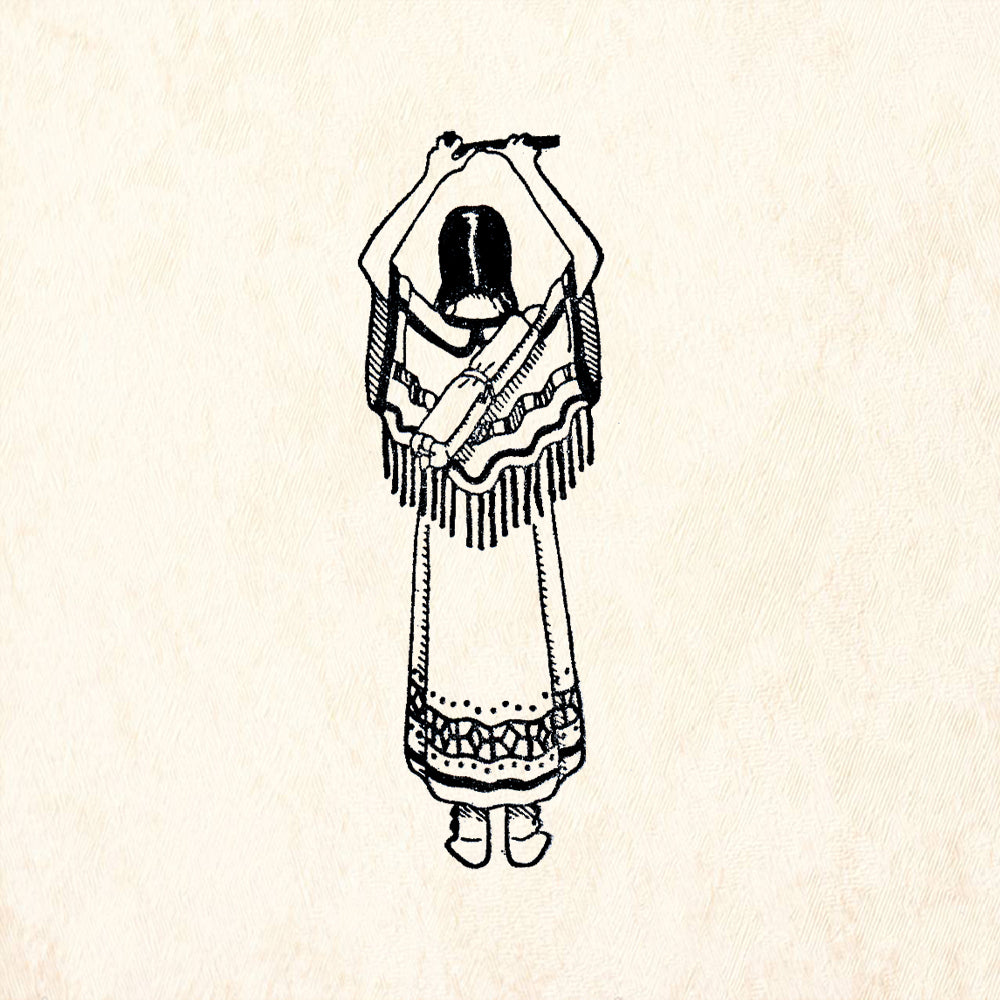 StampaFe White Buffalo Calf Woman Rubber Stamp